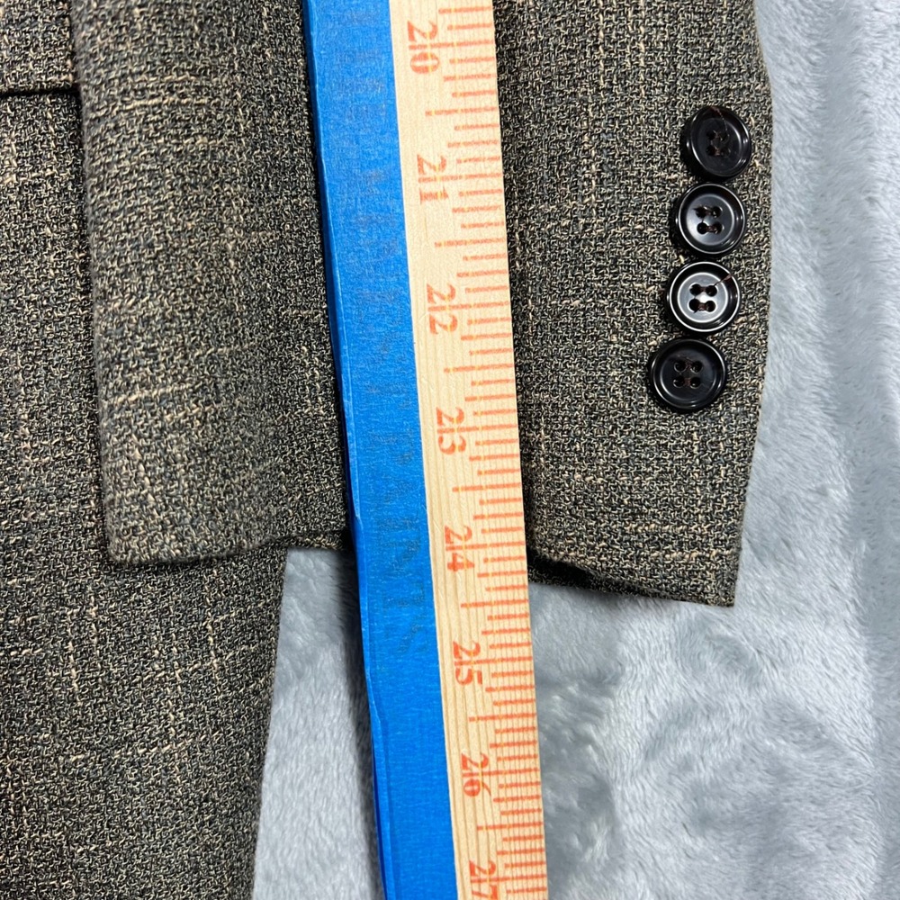 Chiavari Blazer Mens 42R Brown Cotton Wool Lanificio Calvino Vitale Italy Coat - Picture 6 of 16